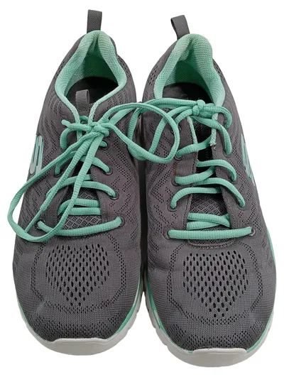 Skechers Graceful Damen Sportschuhe Laufschuhe Grau Gr. 40 Textil Schnürung