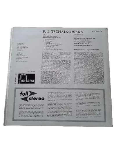 Fontana Tschaikowsky Nussknacker Suite Dornröschen Walzer Wiener Symphoniker LP