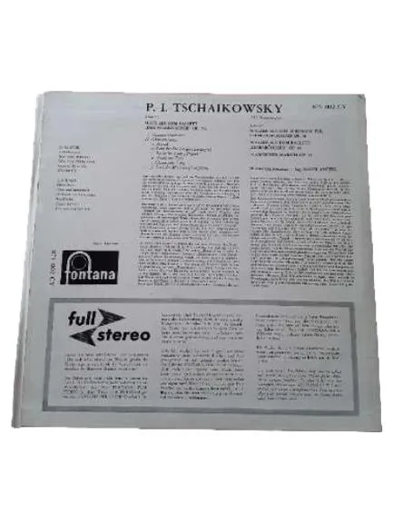 Fontana Tschaikowsky Nussknacker Suite Dornröschen Walzer Wiener Symphoniker LP 2