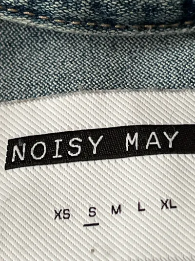 Noisy May Damen Jeansjacke Blau Gr. S Casual Langarm Baumwolle
