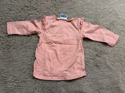 Peppa Pig Langarmshirt Mädchen Gr. 74 Rosa Rüschen Baumwolle