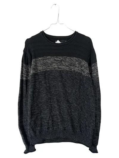 ANTARGO Herren Pullover Strick Meliert Baumwolle Gr. M Schwarz