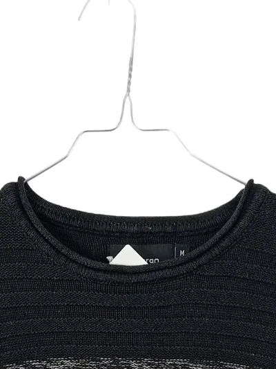 ANTARGO Herren Pullover Strick Meliert Baumwolle Gr. M Schwarz
