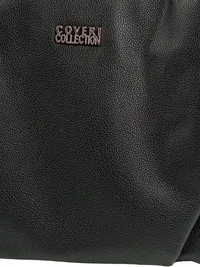 Coveri Collection Damen Henkeltasche Schwarz Elegant Quaste Kunstleder 4