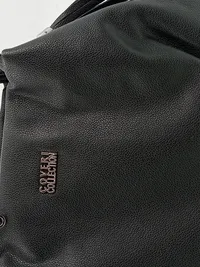 Coveri Collection Damen Henkeltasche Schwarz Elegant Quaste Kunstleder 5