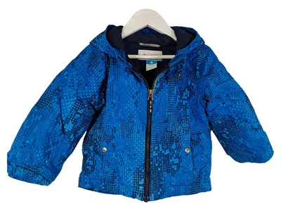 Columbia Steppjacke Kinder Gr. 92 Blau Outdoor Winterjacke mit Kapuze