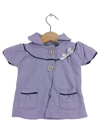 Primigi Baby Mädchen Leichte Jacke Gr. 62 Lila Kurzarm Schleife