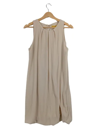 Chilli Cocktailkleid Damen M/L Beige Ärmellos Elegant Sommerkleid