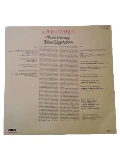 Ave Maria - Placido Domingo Wiener Sängerknaben Vinyl LP RCA
