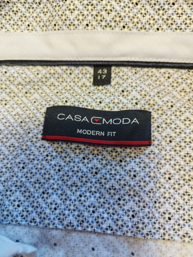 CASAMODA Herren Business Hemd Modern Fit Gr. XL/43 Grau Langarm 2