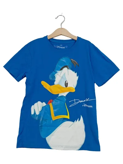 Disneyland Paris Donald Duck T-Shirt Kinder Gr. 152 Blau Baumwolle