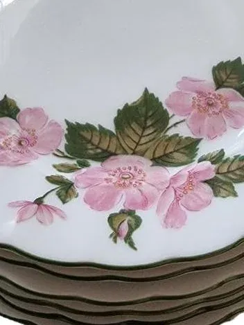 Eschenbach Kuchenteller Porzellan 6er Set Blumenmuster Weiß 21cm