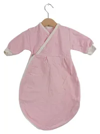 ALVI Baby Schlafsack Gr. 50/56 Rosa Wickelverschluss 100% Baumwolle 1