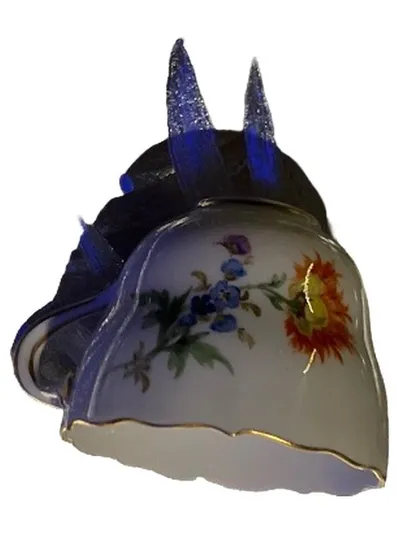 Meissen Teetasse Blumenmalerei Porzellan Klassisch Weiß 6 cm