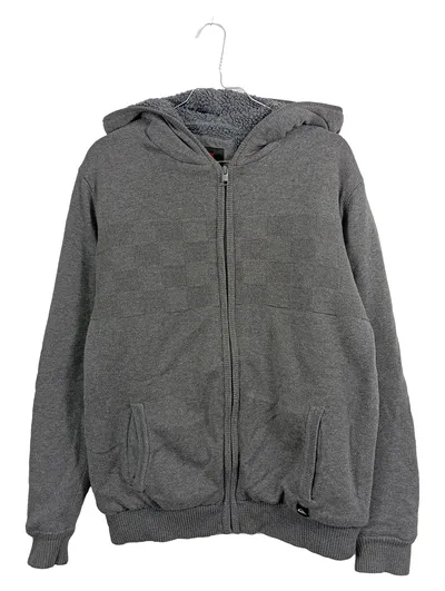 Quiksilver Herren Sweatjacke Kapuze Reißverschluss Streetwear Grau XS