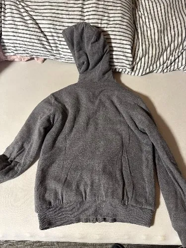 Quiksilver Herren Sweatjacke Kapuze Reißverschluss Streetwear Grau XS