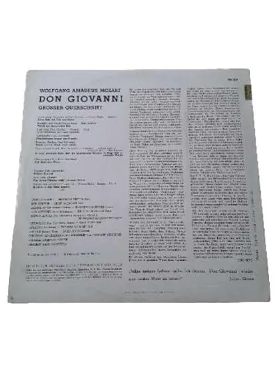 Mozart Don Giovanni LP Vinyl Grümmer Wunderlich Prey Koth Odeon Klassik