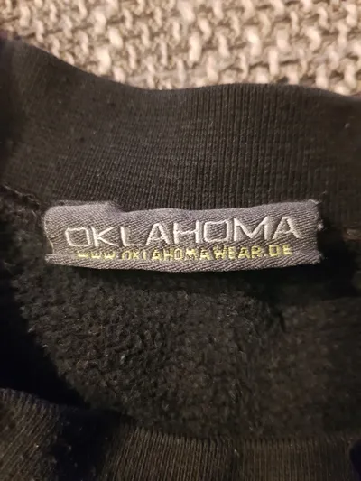 Oklahoma Jeans Herren Sweatshirt Pullover Schwarz Gr. 54 XXL Basic