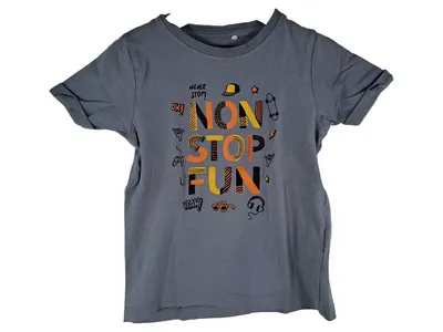 Name It Kinder T-Shirt Jungen Gr. 98 Grau Non Stop Fun Kurzarm