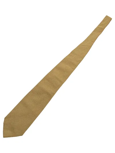 Andrew's Ties Herren Krawatte Seide Gold Gepunktet 150cm Business