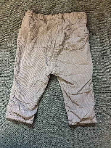 Baby Boden Cordhose Grau Gr. 74 6-12 Monate Mädchen Rosa Akzente