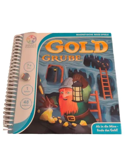 SmartGames Gold Grube Magnetisches Reisespiel Geduldspiel ab 7 Jahre 48 Aufgaben