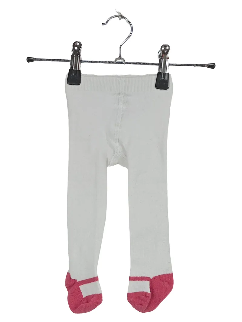 Carter's Baby Strumpfhose Gr. 68 6 Monate Weiß Rosa Baumwolle 1