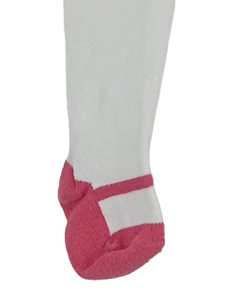 Carter's Baby Strumpfhose Gr. 68 6 Monate Weiß Rosa Baumwolle 3