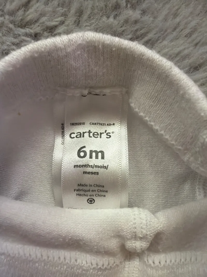 Carter's Baby Strumpfhose Gr. 68 6 Monate Weiß Rosa Baumwolle 4