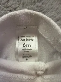 Carter's Baby Strumpfhose Gr. 68 6 Monate Weiß Rosa Baumwolle 5