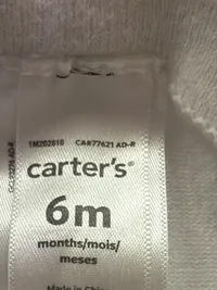 Carter's Baby Strumpfhose Gr. 68 6 Monate Weiß Rosa Baumwolle 6