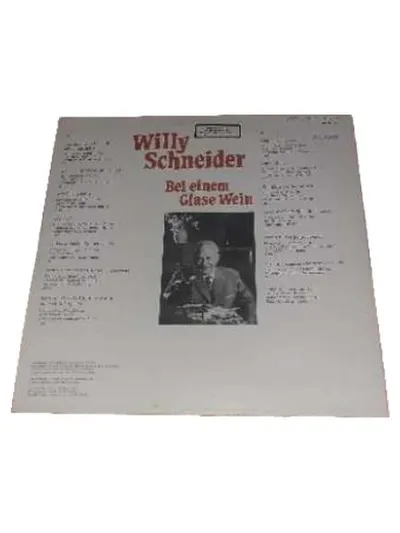 Willy Schneider Bei einem Glase Wein LP Vinyl AMIGA Schlager Weinlieder