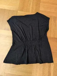 Banana Republic Damen Peplum Top V-Ausschnitt Schwarz Gr. XS Elegant 3