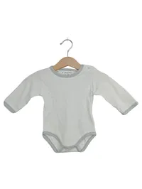 Fixoni Baby Body Langarm Baumwolle Weiß Gr. 62 Kinder Minimalistisch 1