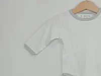 Fixoni Baby Body Langarm Baumwolle Weiß Gr. 62 Kinder Minimalistisch 2