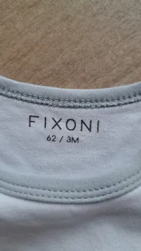 Fixoni Baby Body Langarm Baumwolle Weiß Gr. 62 Kinder Minimalistisch 3