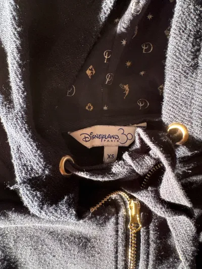 Disneyland Paris 30 Years Kapuzenpullover Damen Blau XS Glitzer Logo Hoodie