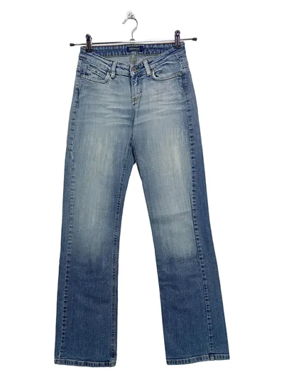Tom Tompson Damen Mom Jeans Gr. 34/XS Blau Used Look Vintage