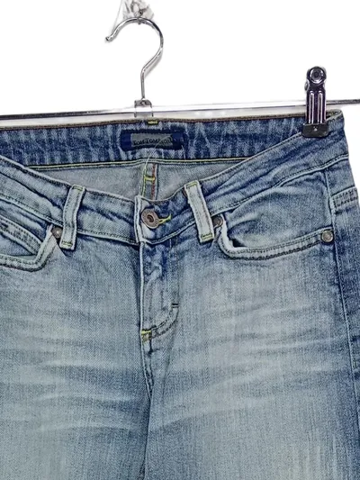 Tom Tompson Damen Mom Jeans Gr. 34/XS Blau Used Look Vintage