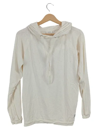 Marc O'Polo DENIM Hoodie Damen Gr. M Beige Bio-Baumwolle Kapuzenpullover