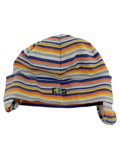 Maximo Baby Mütze mit Ohrenklappen gestreift Baumwolle bunt Gr. 49