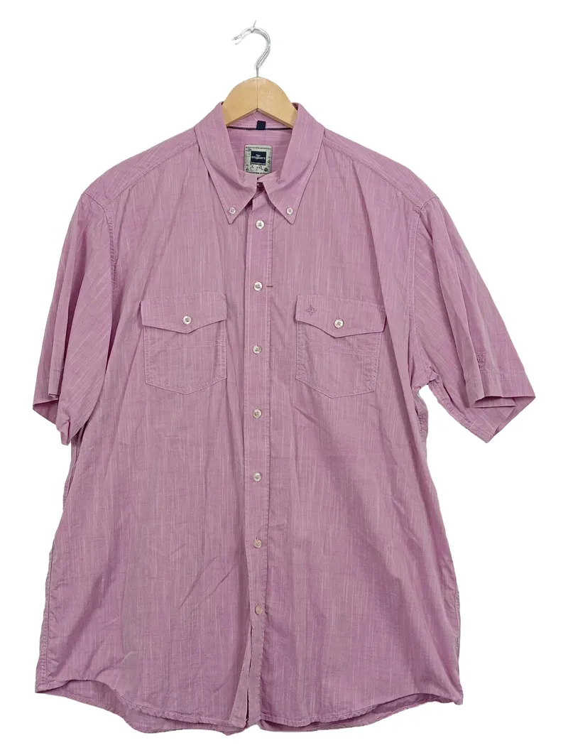 Engbers Herren Kurzarmhemd Rosa Gr. XL 43/44 Freizeithemd Baumwolle 1