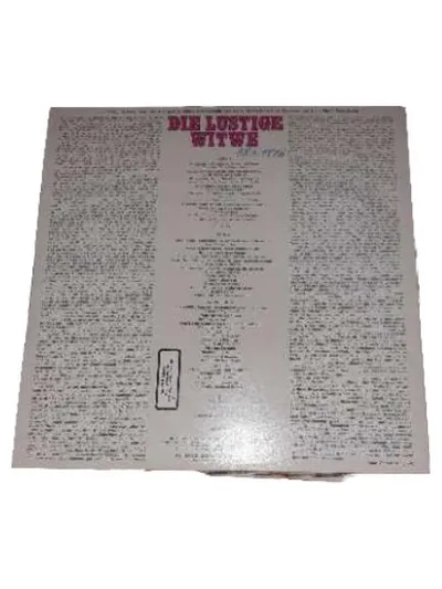 Franz Lehár Die lustige Witwe Querschnitt AMIGA Vinyl LP Operette Klassik
