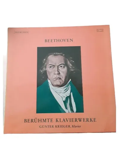 Beethoven Berühmte Klavierwerke Günter Krieger Klavier LP Vinyl Klassik