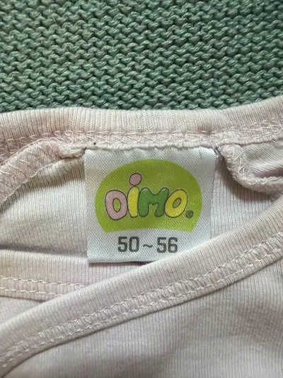 DIMO Baby Wickelbody Langarm Tiermotiv Rosa Baumwolle Gr. 50x56
