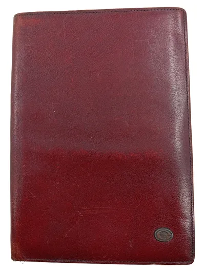 Elite Leder Dokumentenmappe Etui Bordeaux Rot Klassisch 17x12 cm