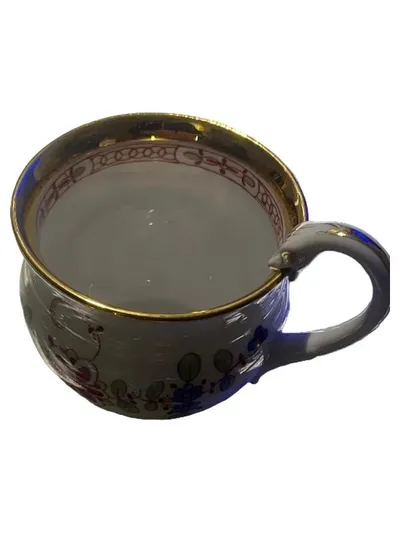 Meissen Teetasse Porzellan Weiß Florales Muster Traditionell 5cm