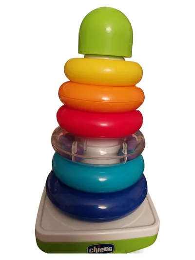 Chicco Stapelturm Baby Spielzeug Ringpyramide Kunststoff ab 6 Monate