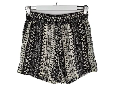 Boule Damen Shorts Ethno Muster Raffungen Schwarz Gr. 38 Freizeit Viskose