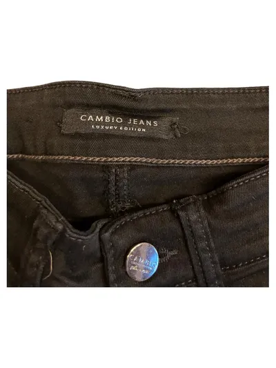 CAMBIO Jeans Luxury Edition Damen Schwarz Gr. 34 XS Skinny Stretch